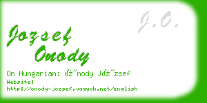 jozsef onody business card